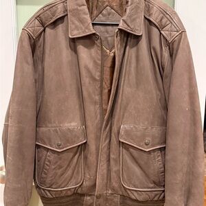 Roundtree & Yorke Brown Bomber Jacket